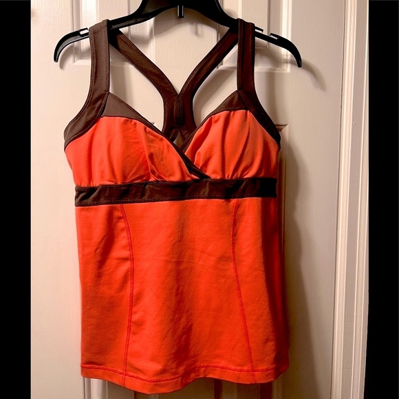 ZELLA! Gorgeous workout tank brown orange size L - Picture 2 of 6